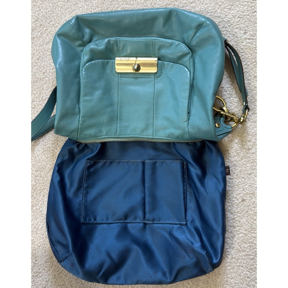 Coach Kristin Crossbody or Shoulder Hobo bag in Aegean teal color Style 16808 - Picture 11 of 14